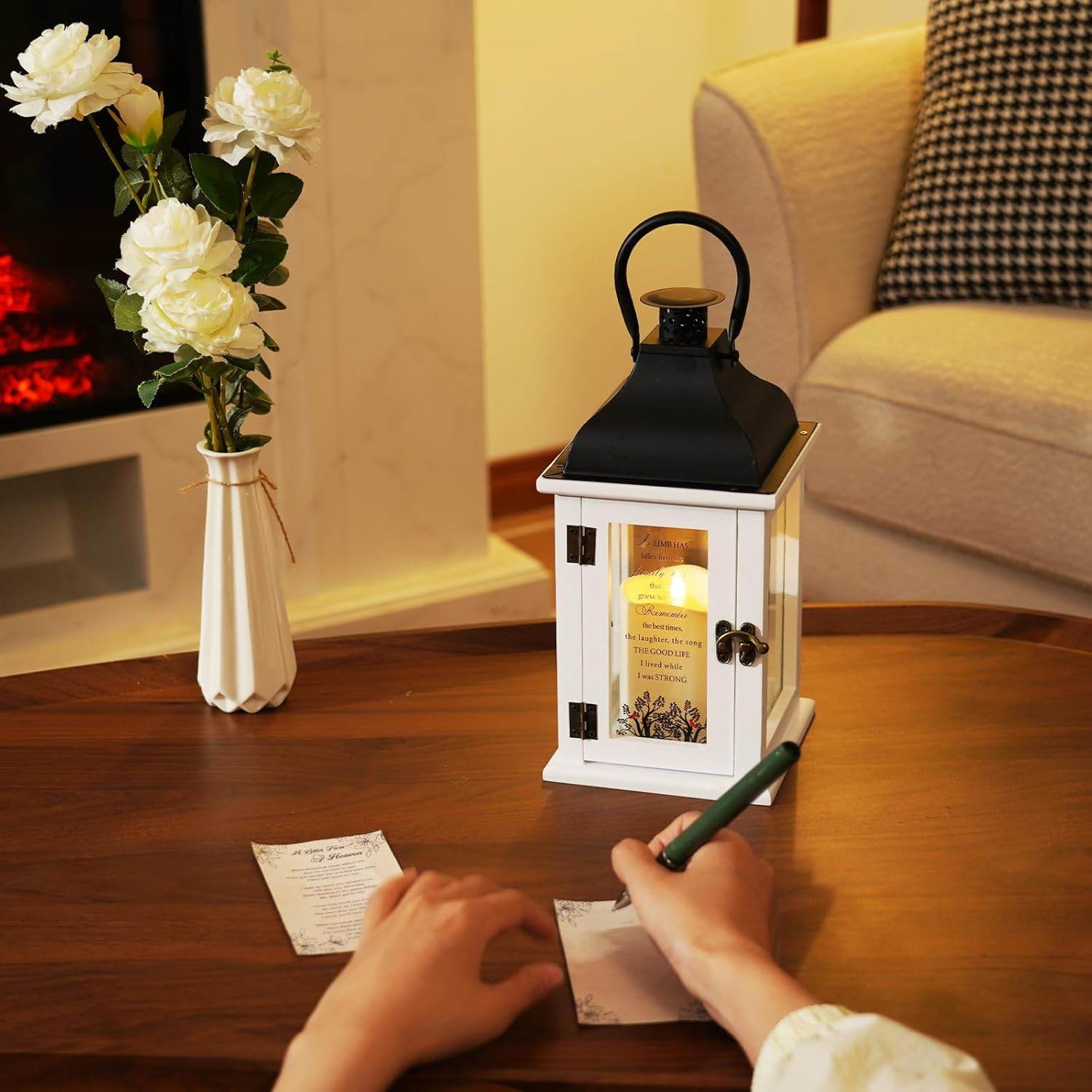 Homemory Memorial Lantern Bereavement Sympathy Gifts for Loss of Loved One, Memo