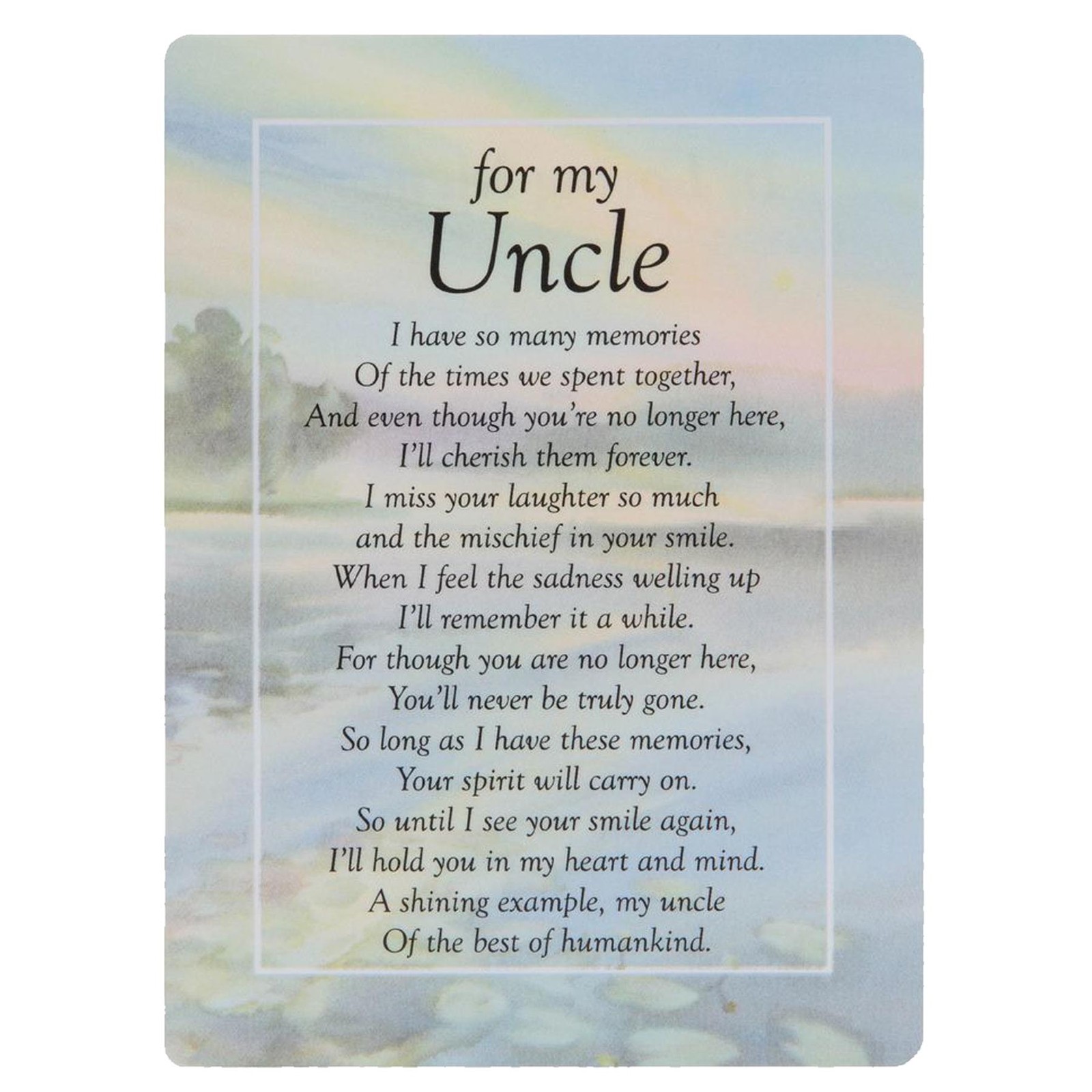For my Uncle Graveside Memorial Card – TY205