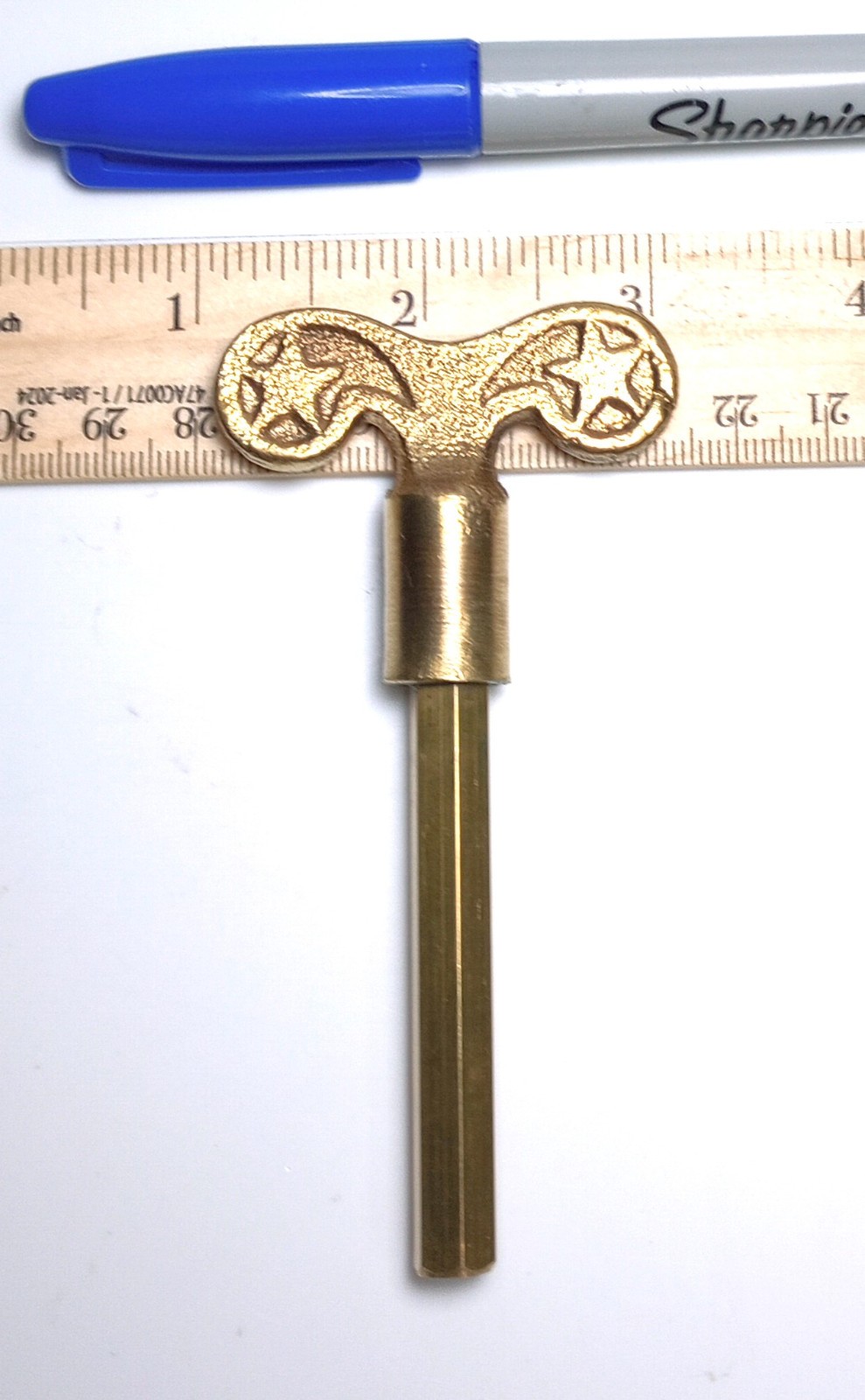 Brass Pocket Casket Key / Coffin Key