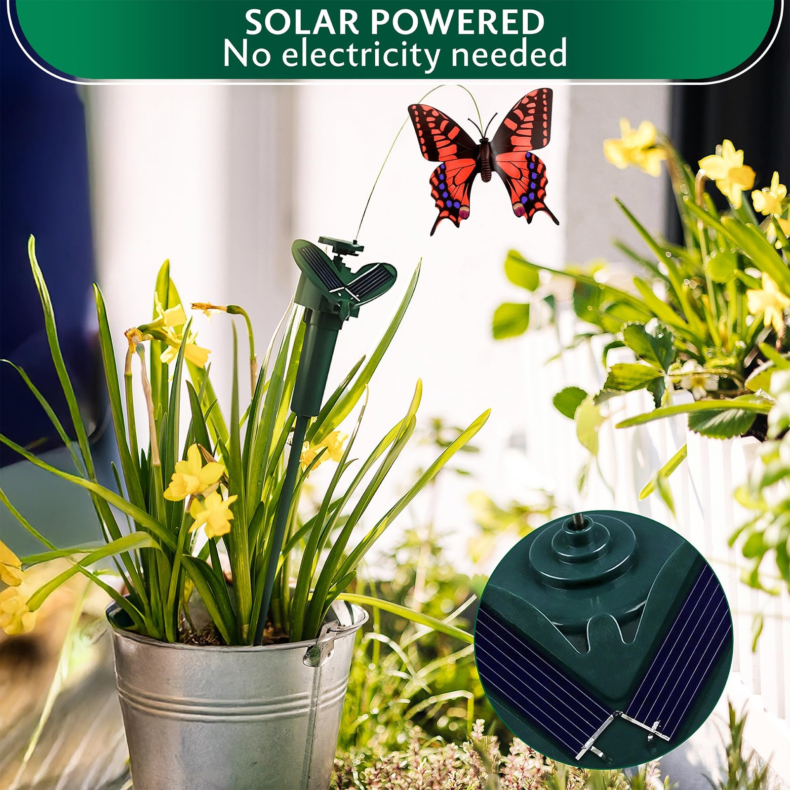 3 Pcs Butterfly Garden Stakes that Move Like Real Butterflies – Colorful Flyi…