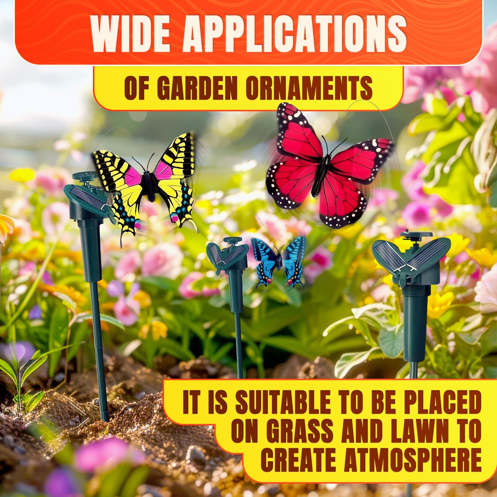 Flying Butterflies for Centerpieces Fluttering Outdoor Garden Decorations