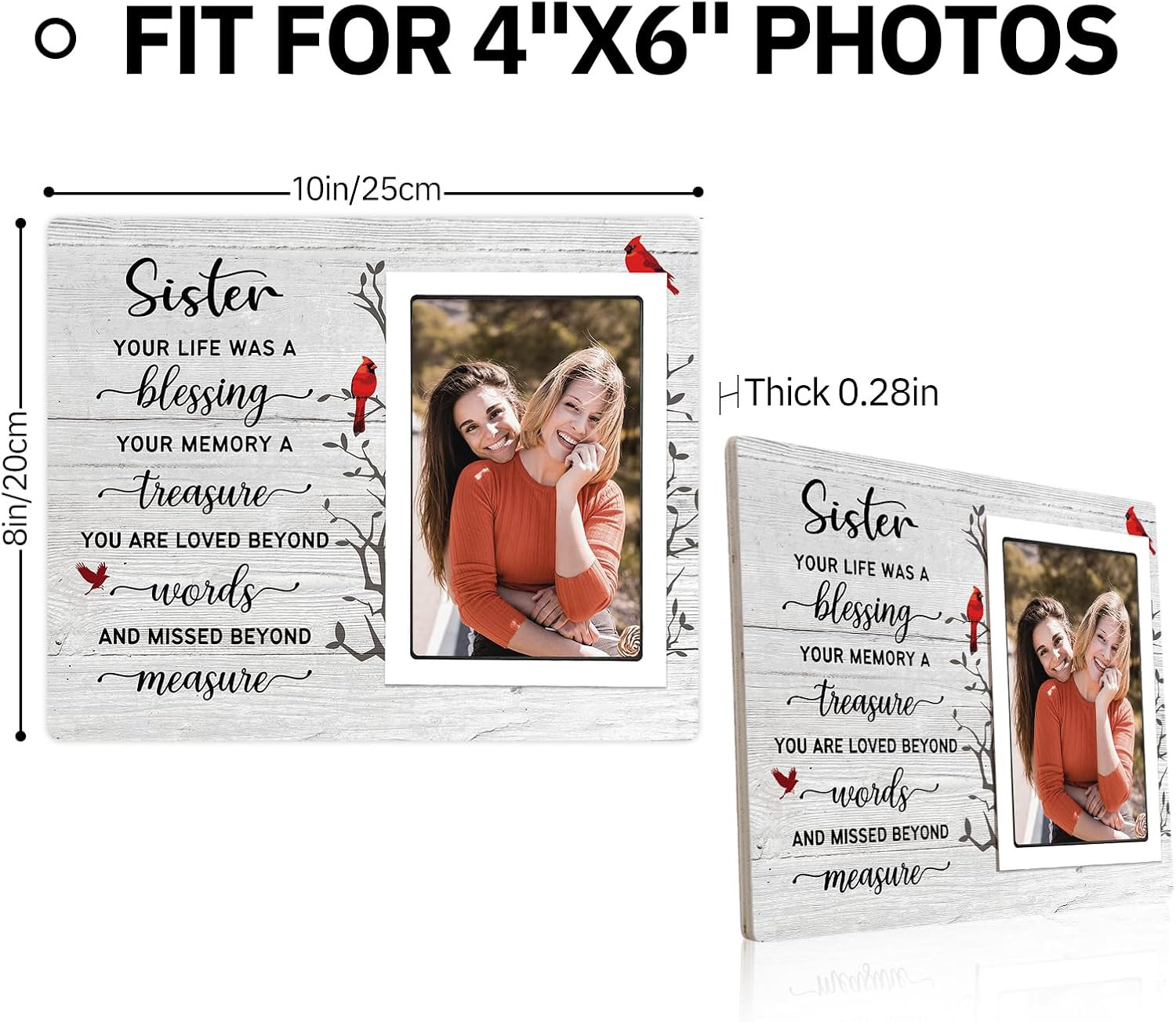 Memorial Gifts for Loss of Sister- Memorial Picture Frames – Sympathy Gifts for