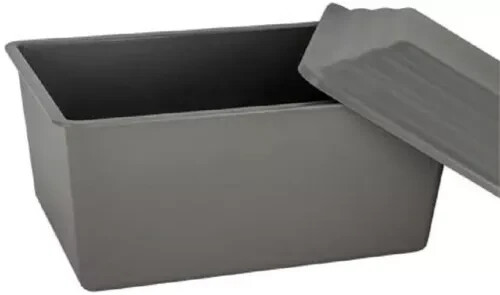 Large/Adult Gray Polymer Urn Vault for Ground Burial Funeral Cremation Urn