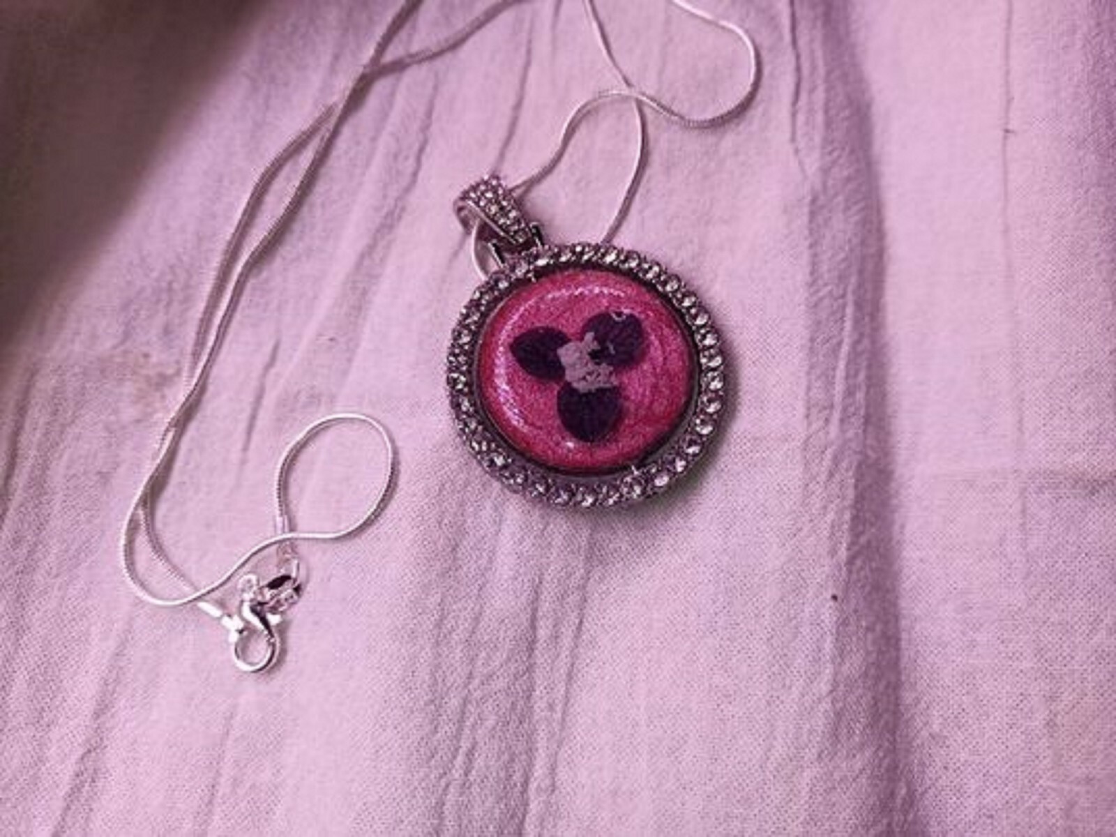 2 Sided Rotatable Memorial Pendant Necklace Cremation Cremains Loved One Pet