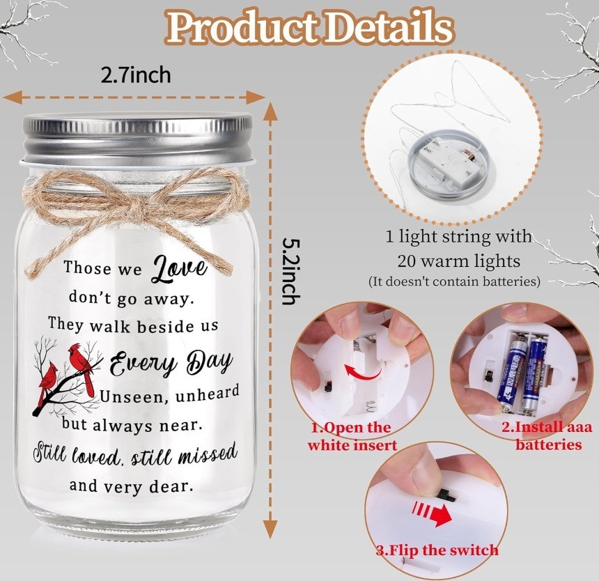 Sympathy Memorial Gifts Loss of Loved One Remembrance Condolence Funeral Keepsak