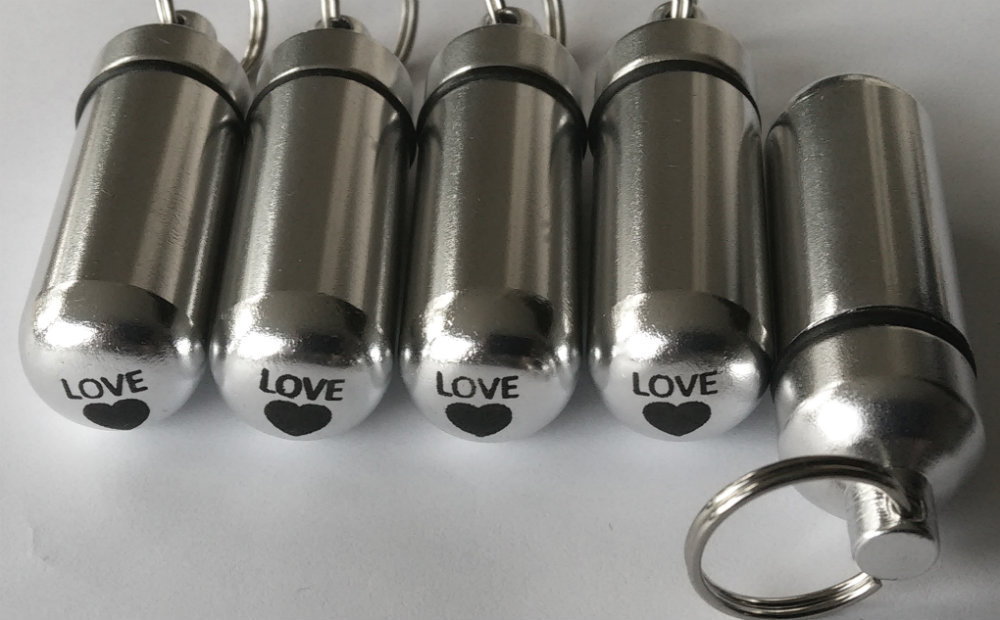 ENGRAVED Family Set of TEN Puffed Heart CREMATION URN NECKLACES w/Velvet Pouches