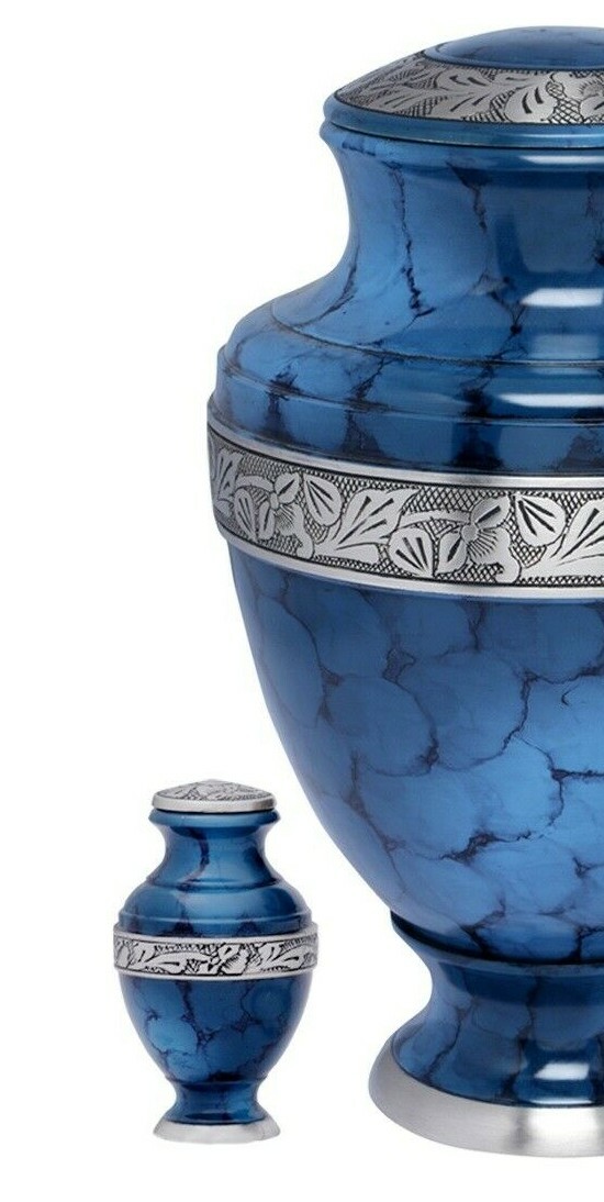 Midnight Iris Cremation Token Keepsake Urn For Humans Ashes, Free Shipping