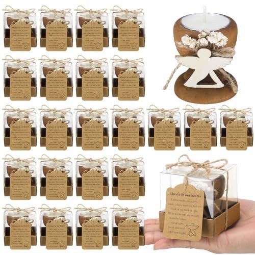 24 Set Memorial Candle Holders – Funeral Keepsakes, Sympathy Gifts, Grief Suppor