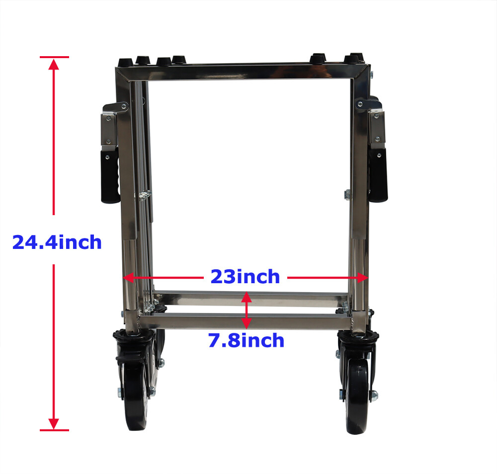 TECHTONGDA Funeral Church Stretcher Truck Sturdy Casket Stand Cart with 4 Handle