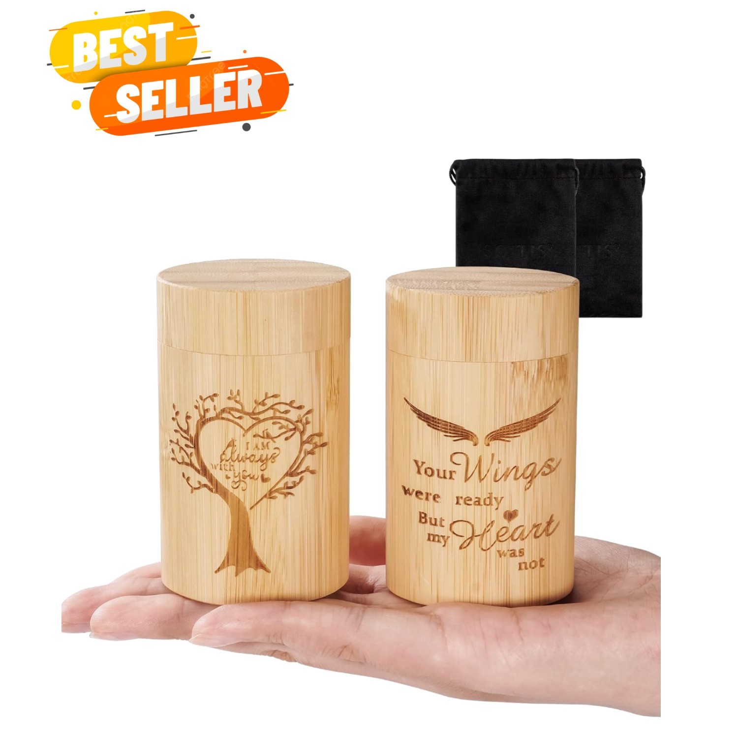 Small Urns for Human Ashes Keepsake Set of 2, Memorial Urns for Human Ashes, …