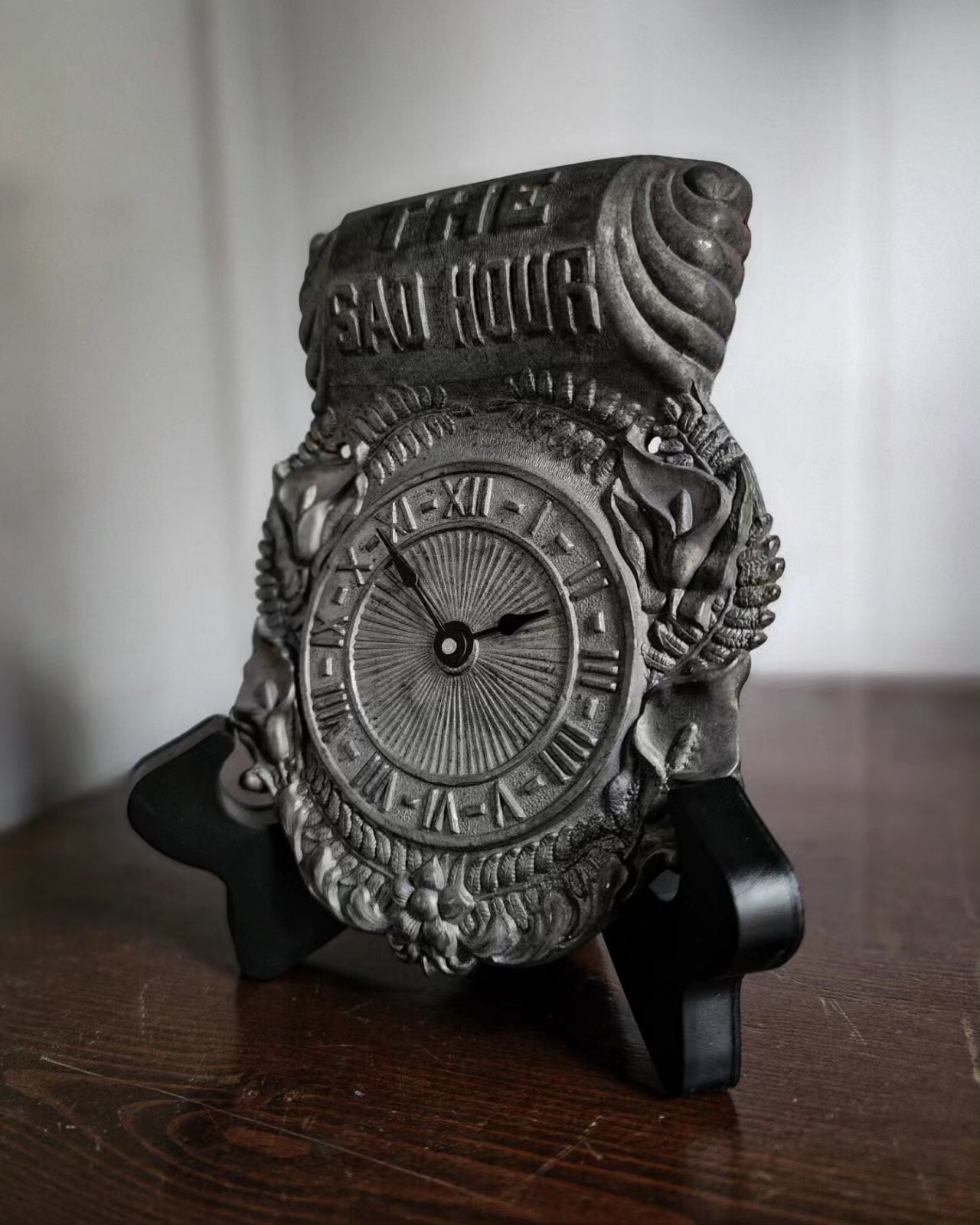 Victorian The Sad Hour Clock Casket Death Plaque