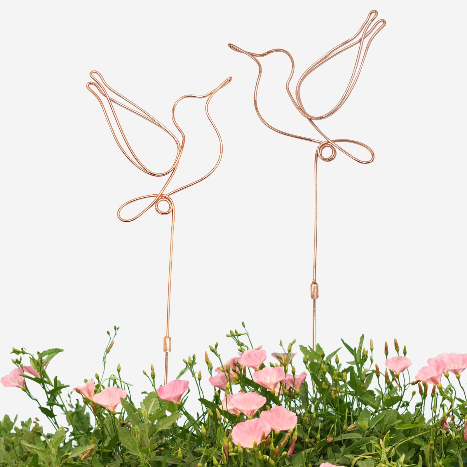 Hummingbird Decor Garden Stakes Decorative Set of 2, Hummingbirds Metal Wire …