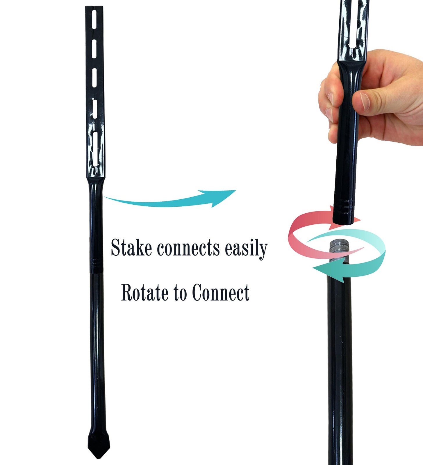 2Pcs Metal Stakes for Yard Signs, 36 Inches Heavy Duty Metal Posts for Yard S…