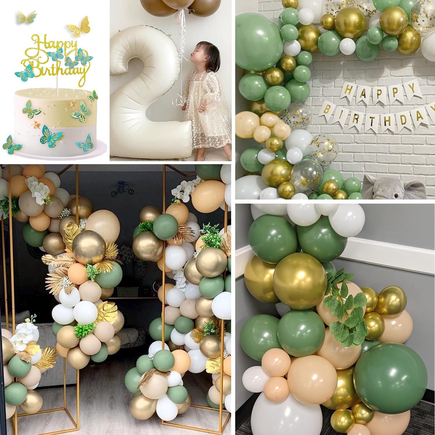 Sage Green 13th Birthday Decorations, 13th Birthday Decorations for Girls, 5 …