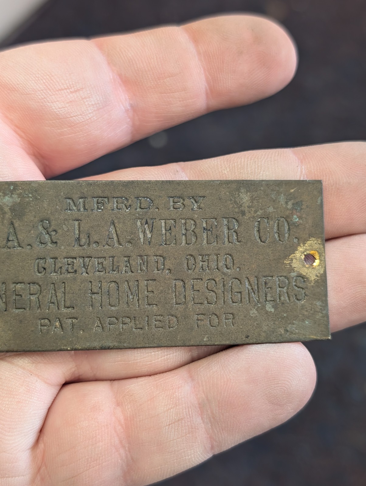 Funeral Home Advertising Cleveland Ohio Weber Designers Brass Tag Plaque Sign