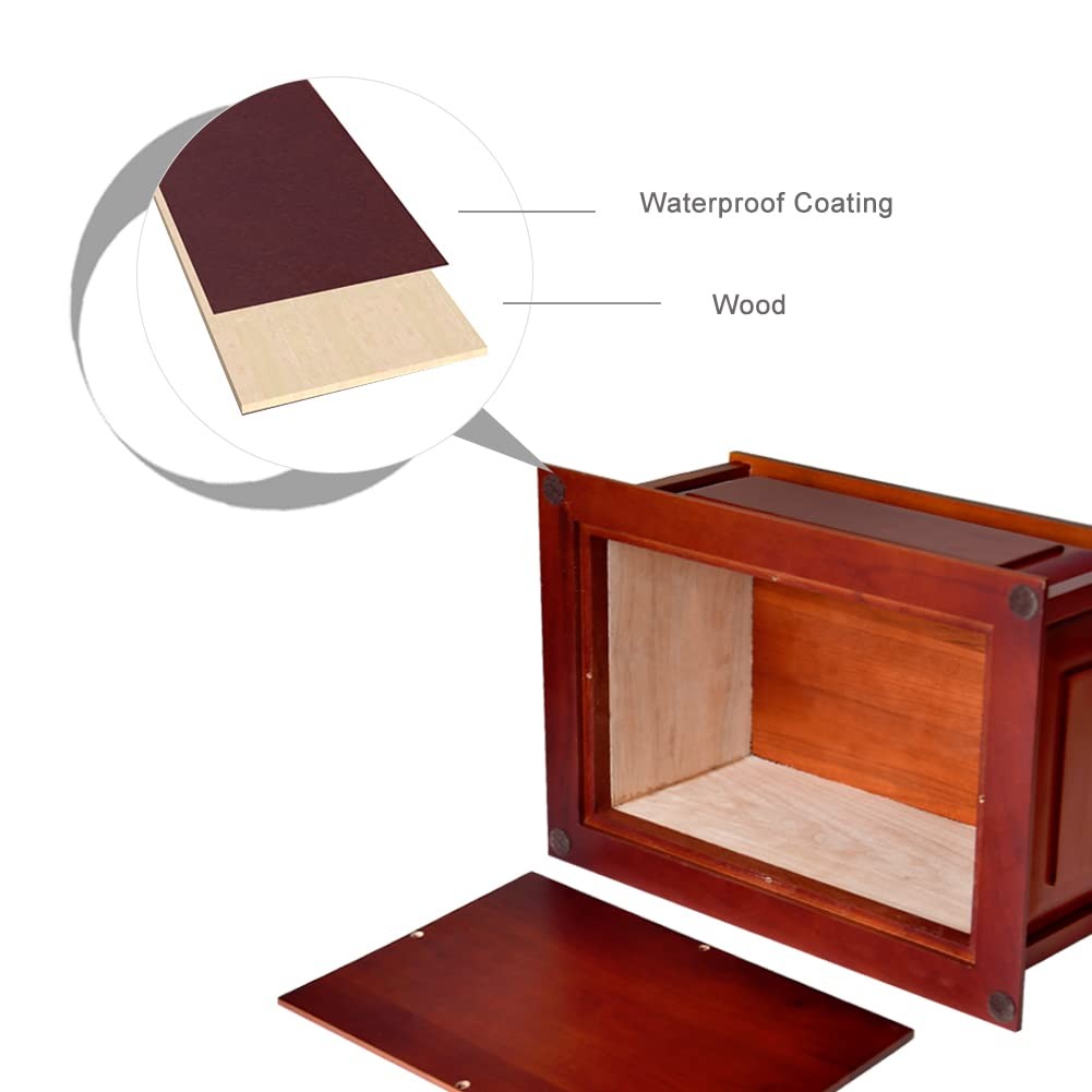 MAKEY’S Extra Large Urns for Human Ashes Adult Male,Cremation Urn,Handmade Wood