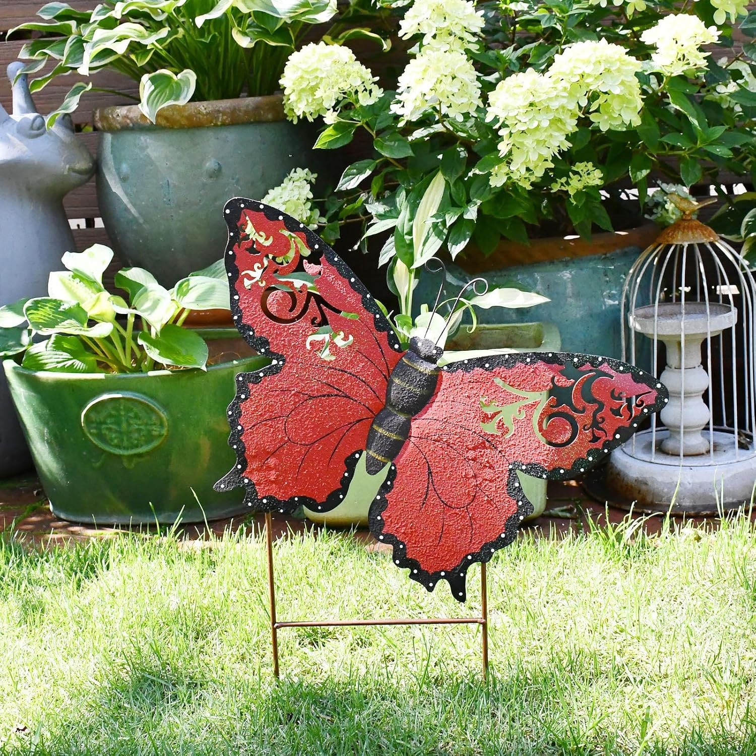 18.5″ H Butterfly Decorative Garden Stake Outdoor Spring Decoration Metal Yard