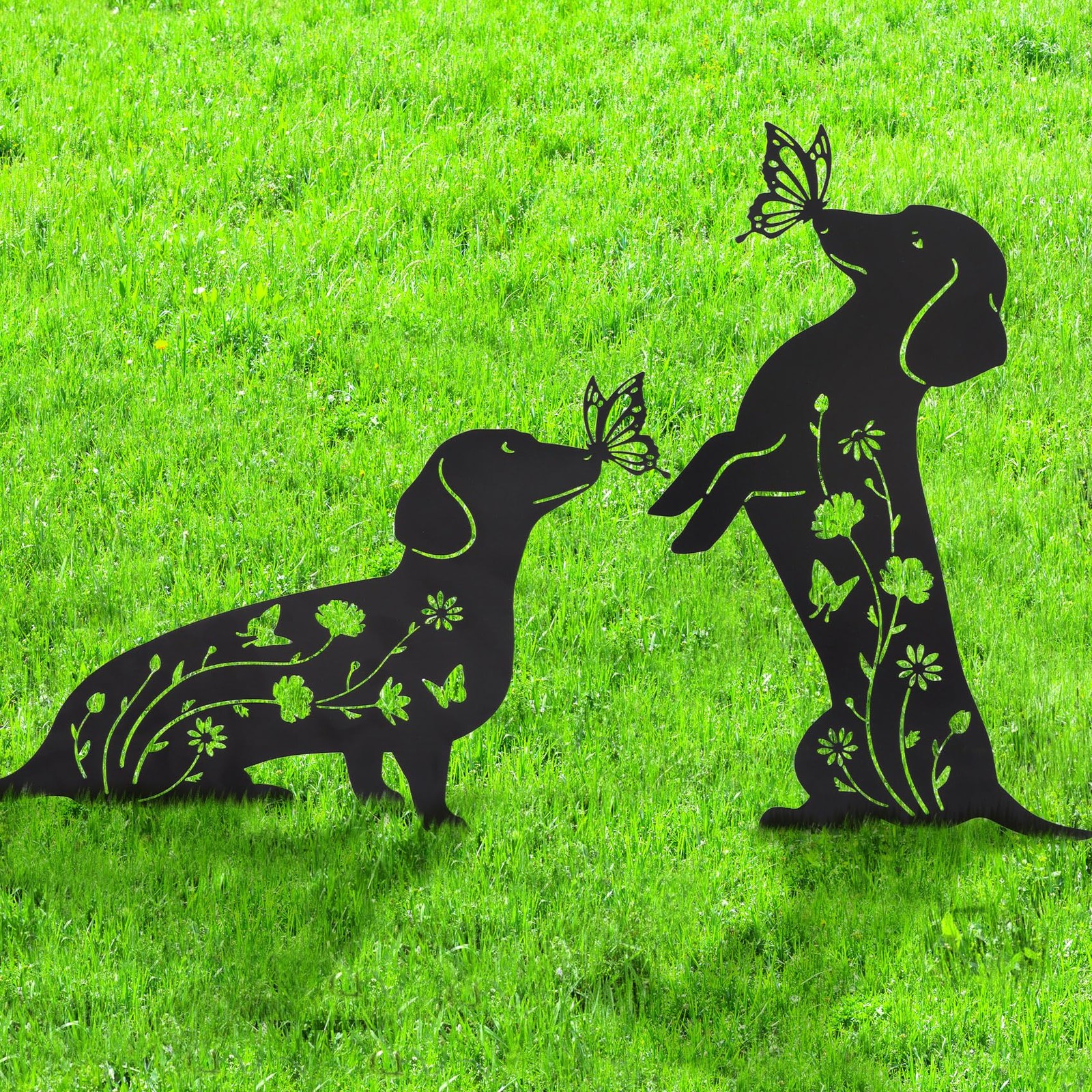 2 Packs Dachshund Garden Decor for Outside, Gardening Dachshund Gifts for /Me…