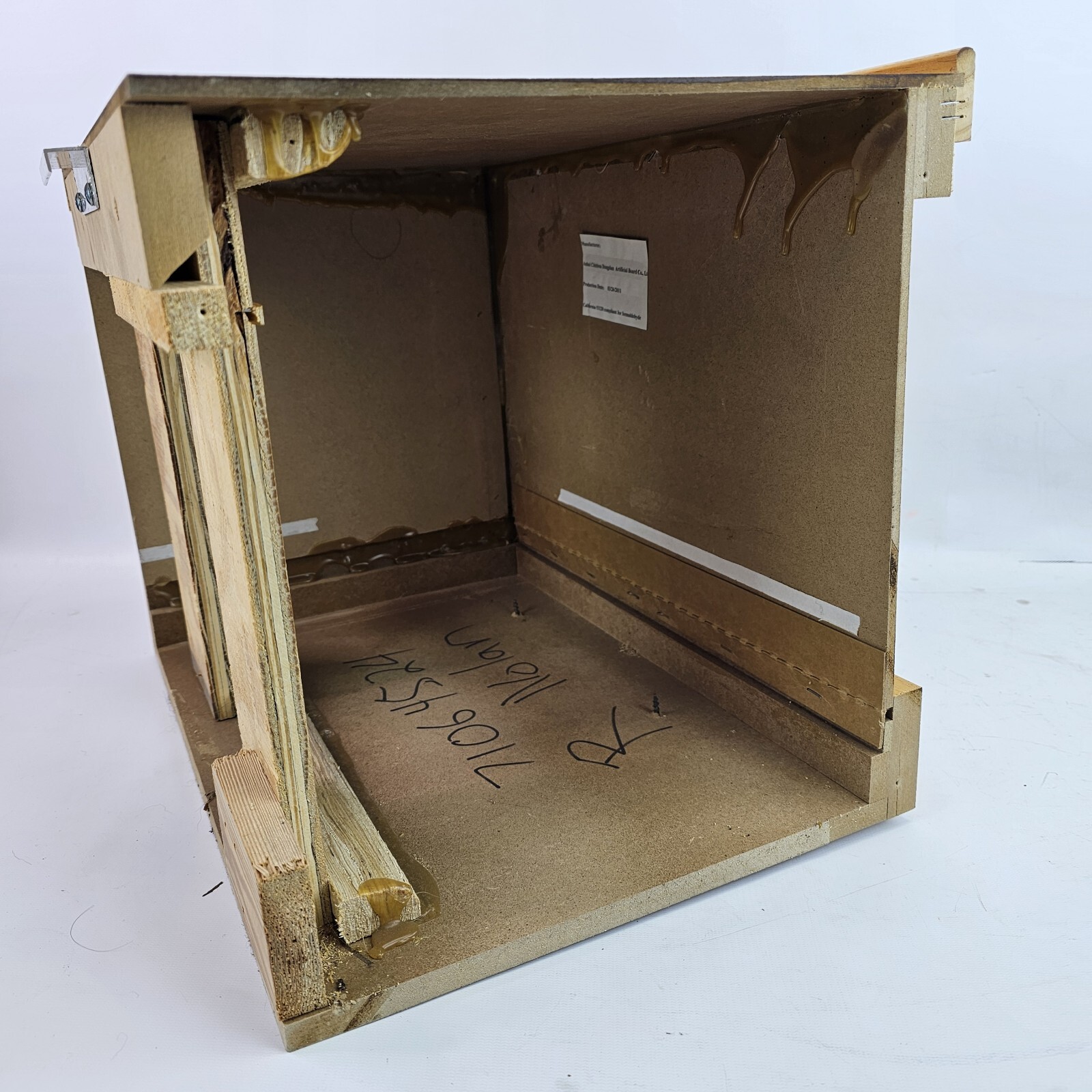 Coffin Casket Halloween Cemetery Mini Wood Corner Mortuary Display 18’x14″x16″