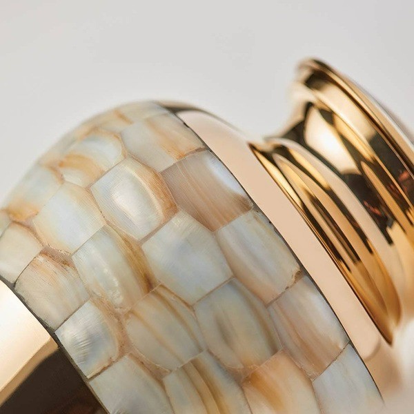 At Peace Memorials Elite Mother of Pearl Extra Small Cremation Urn