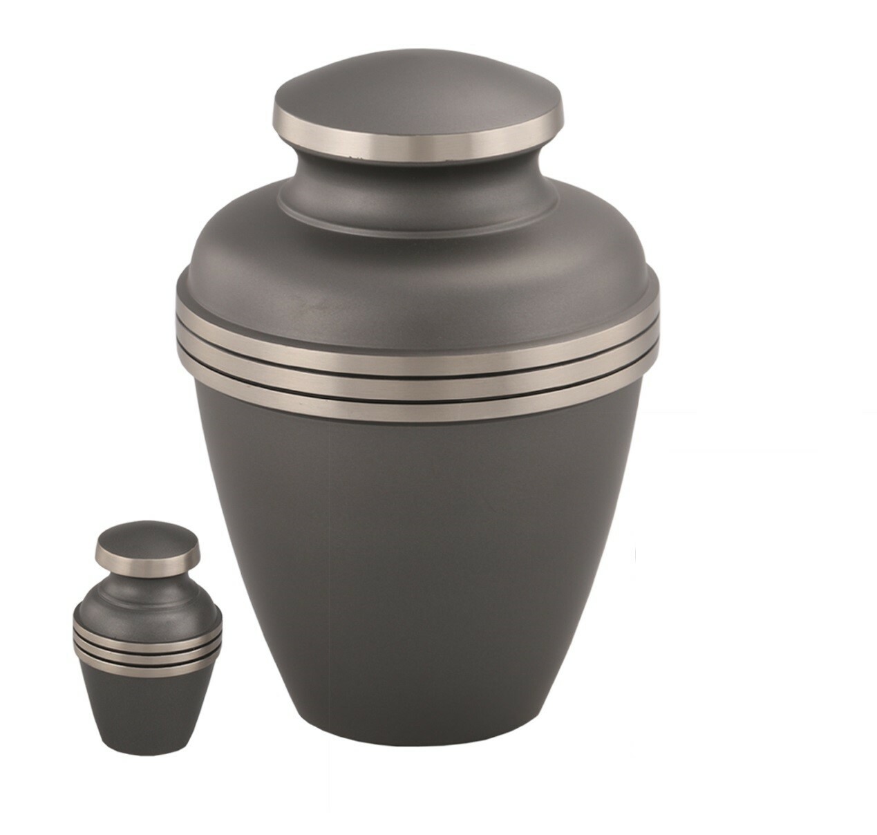 Breathtaking Ashen Pewter Cremation Brass Adult Urn ~ FREE SHIPPING