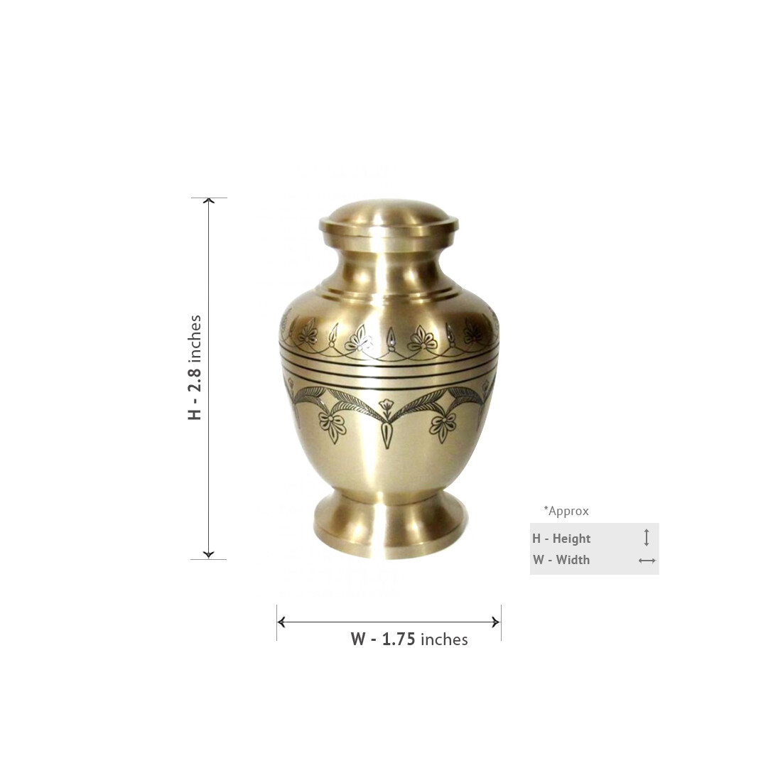 Tiny Classic Pewter Keepsake Memorial Urn for Ashes Uk