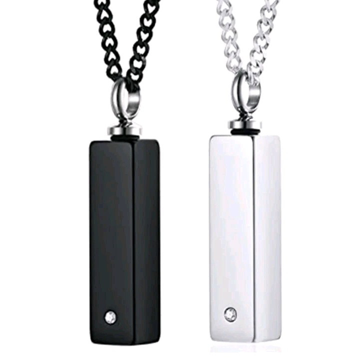 Urn Necklace Ashes Men Women Cremation Jewelry for Ashes Stainless Steel Gem