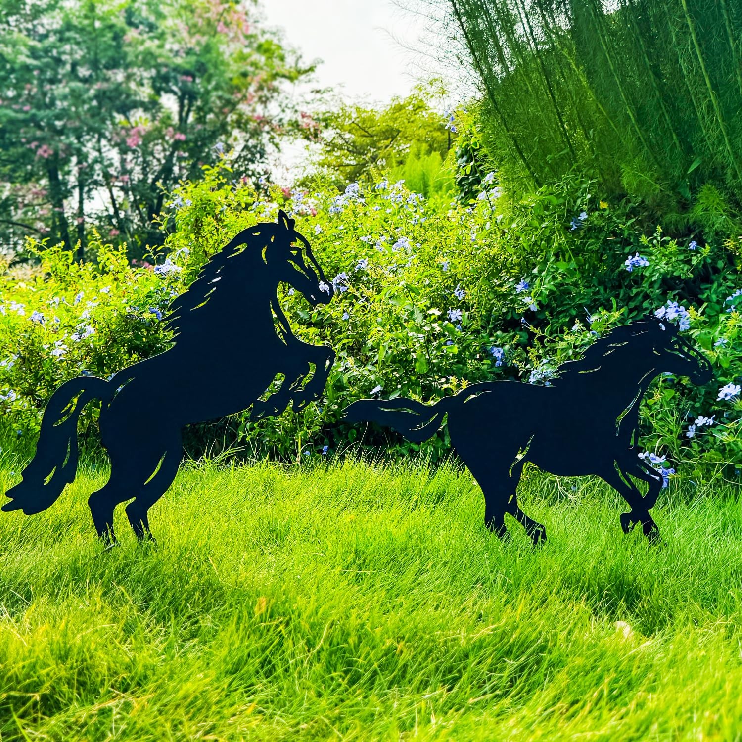 Horse Metal Garden Stakes Unique Gifts for Horse Lovers, Outdoor Decor