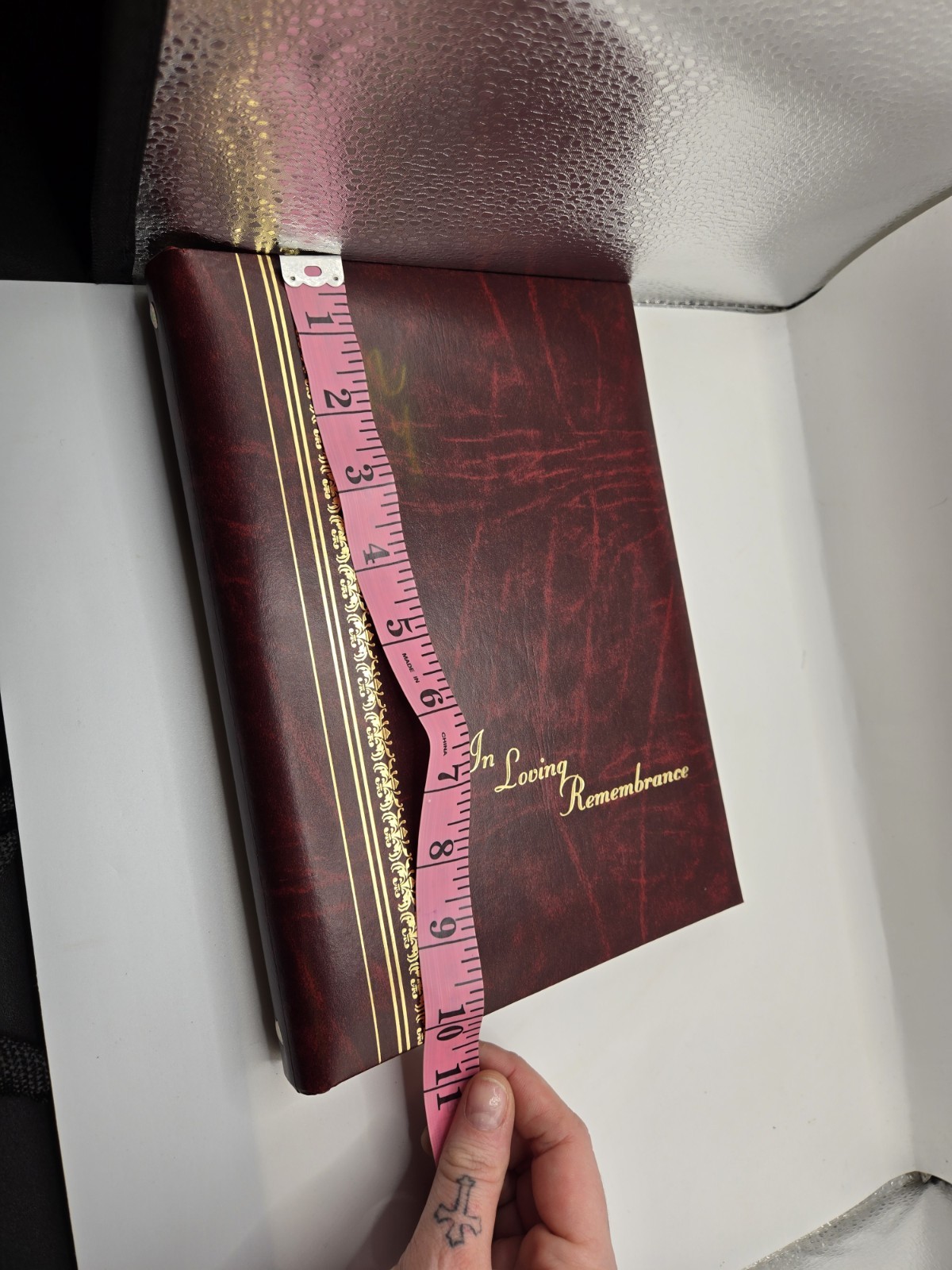Memorial Guest Register Book Burgundy Leatherette Gold Foil In Loving Remembranc