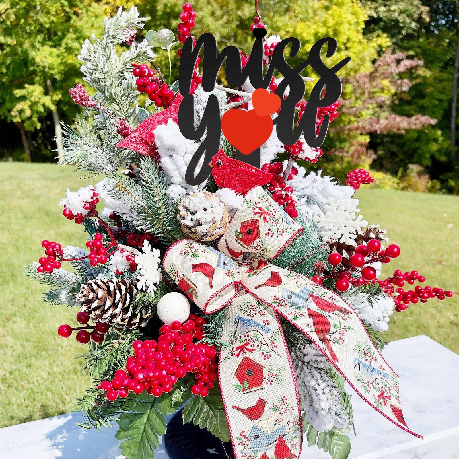 Large Cemetery Decorations Metal Grave Markers for Memorial Remembrance
