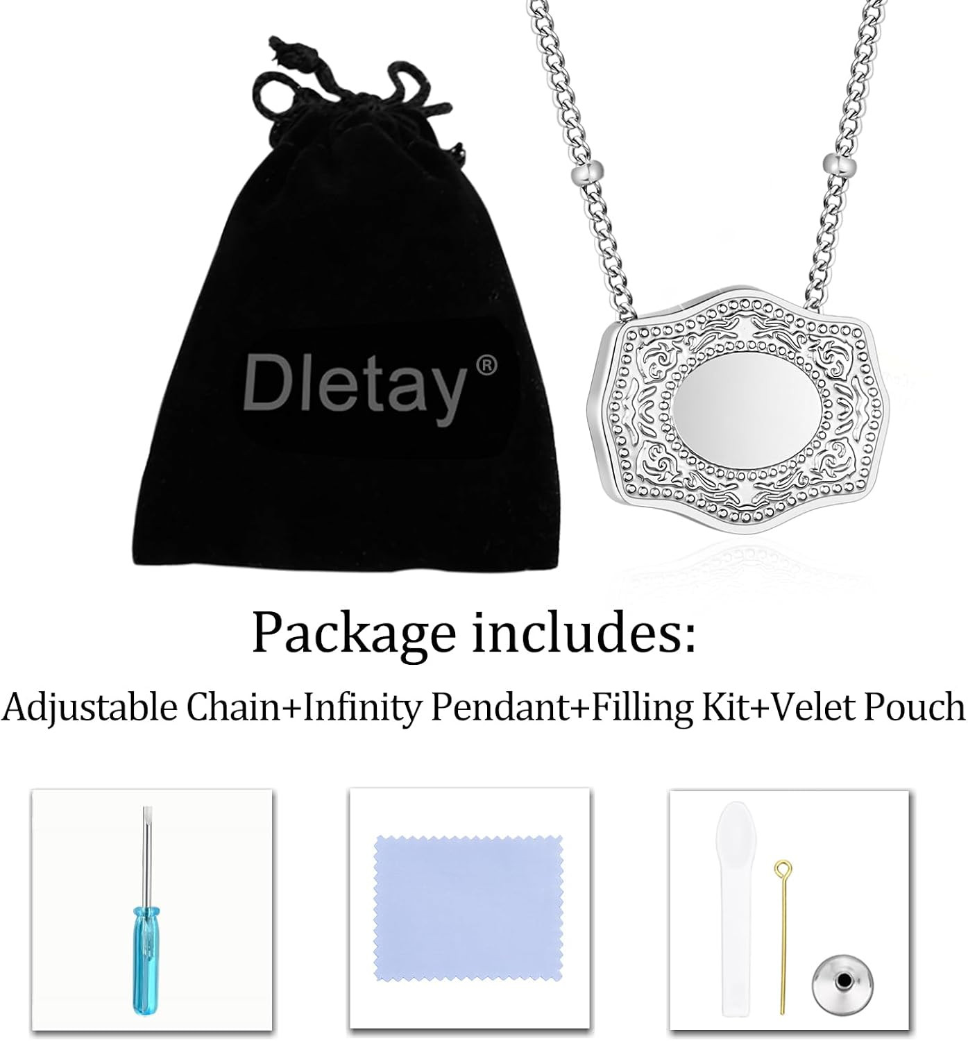 Cremation Jewelry Belt Buckle Urn Ashes Necklace for Women Men Stainless Steel M