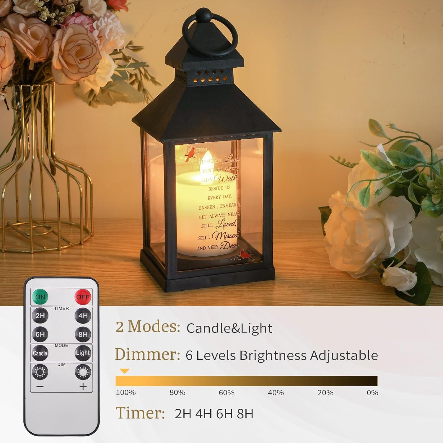 Bereavement Memorial Lanterns with Card – Thoughtful Sympathy Gifts