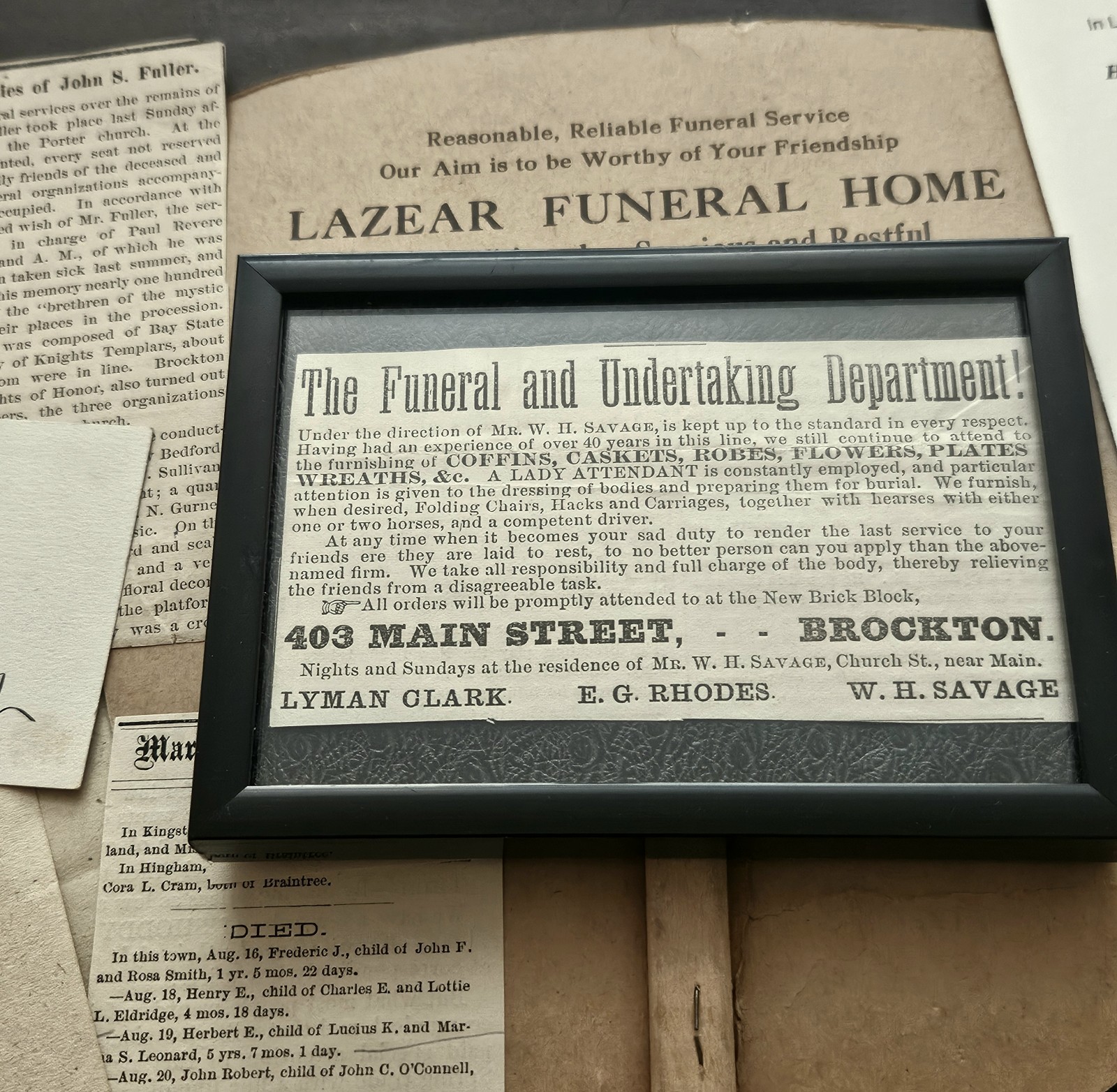 Antique-Vintage-Modern Funeral Cemetery Undertaking Ephemera Lot Of 10