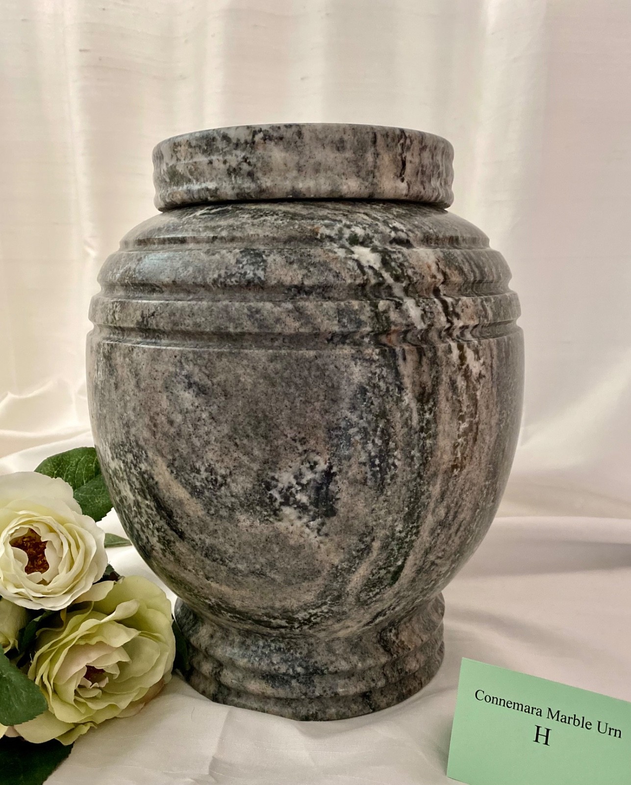 Solid Irish Connemara Marble Adult Full-size Cremation Urn One-of-a-Kind – H