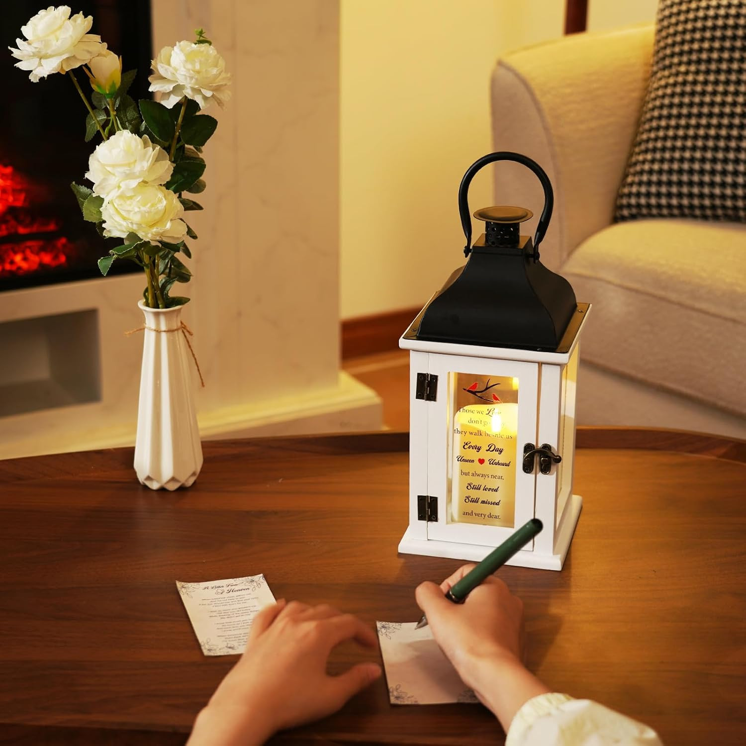 Homemory Memorial Lantern Bereavement Sympathy Gift for Loss of Loved One, Remem