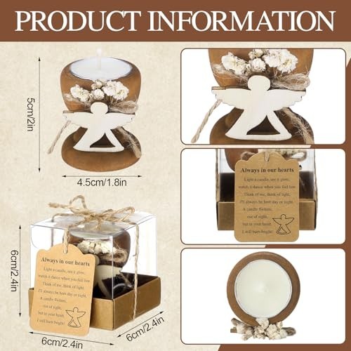 24 Set Memorial Candle Holders – Funeral Keepsakes, Sympathy Gifts, Grief Suppor