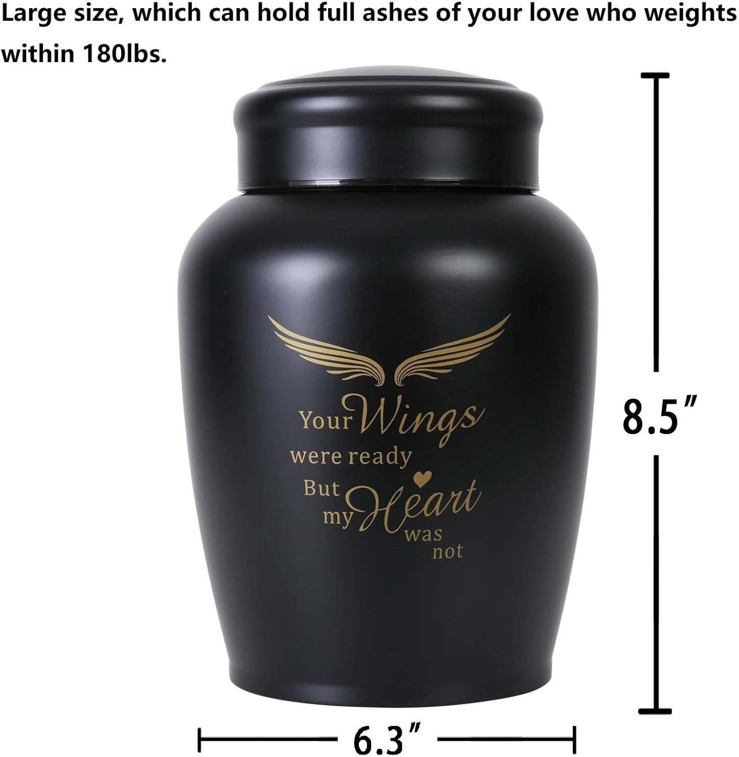 Urns for Ashes Adult Male Dad/Father/Men/Female/Mom/Women,Large 8.6Inch up to 18