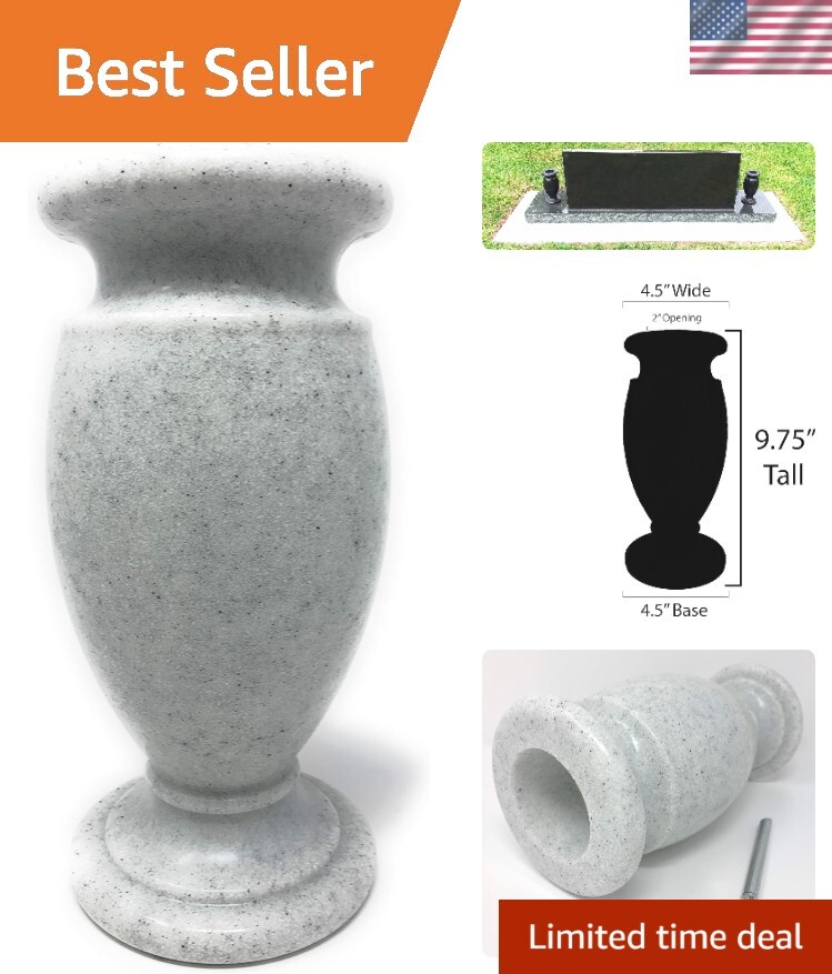 Indestructible Weather-Resistant Cemetery Flower Vase with Spike Ground Mount