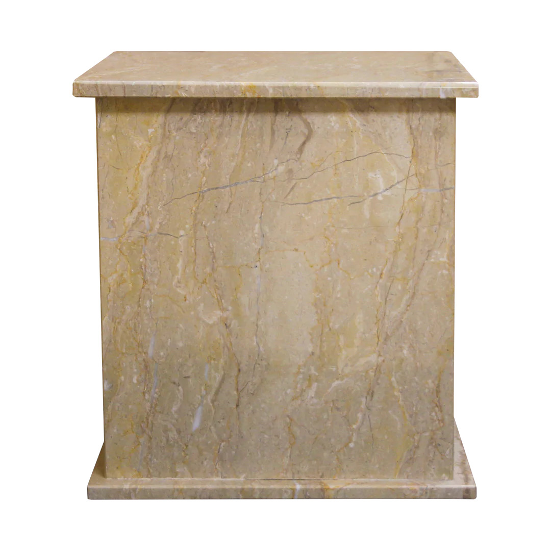 Extra-Large/Companion 500 Cubic Inch Dual Cameo Marble Cremation Urn for Ashes