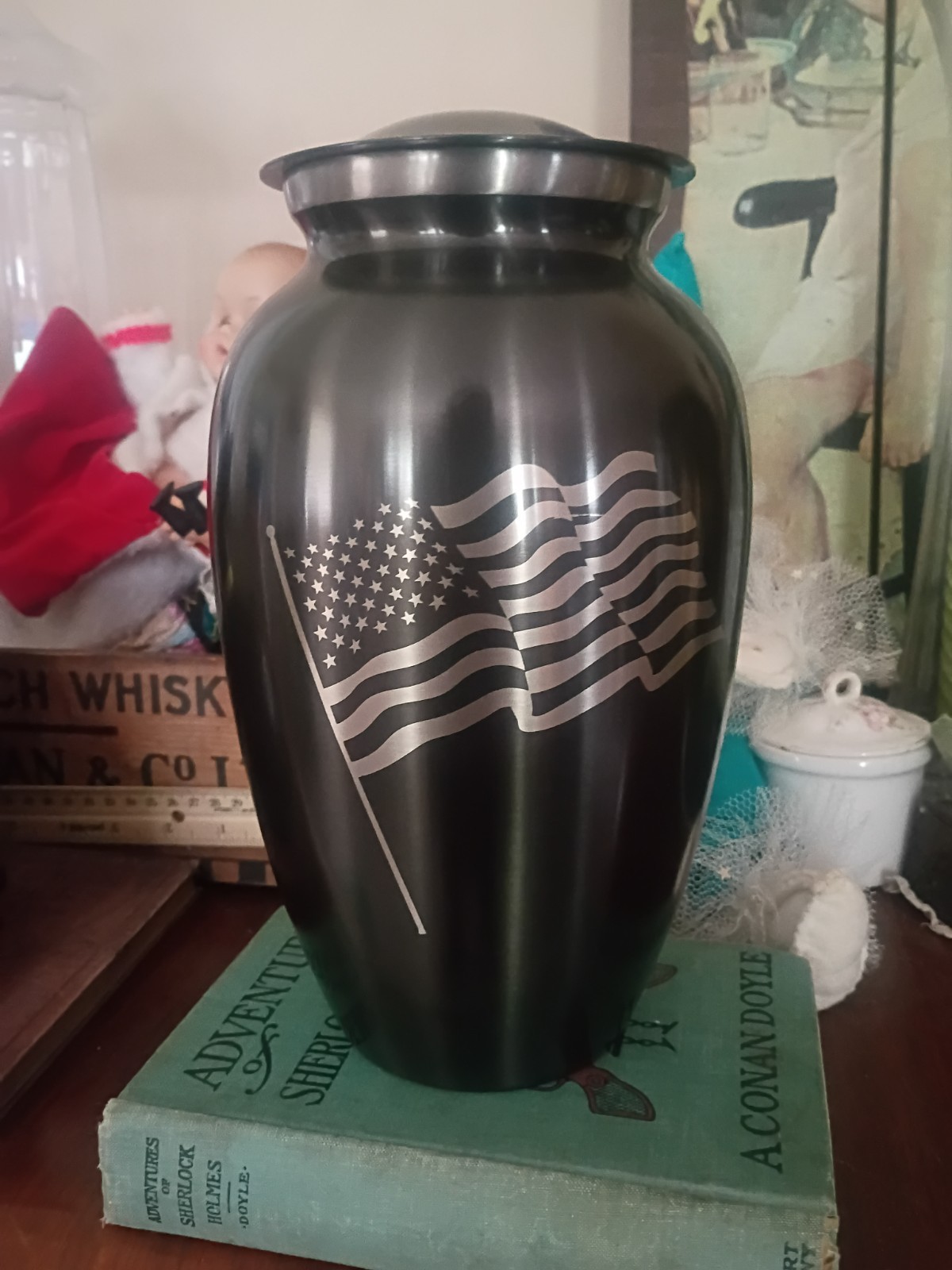 American Flag Urn For Human Ashes