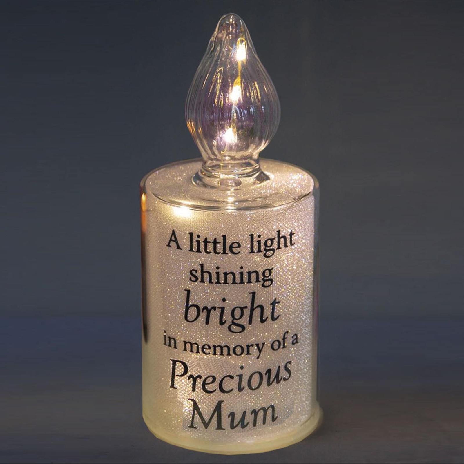 Thoughts of You Memorial Candle Light with Wording – Mum