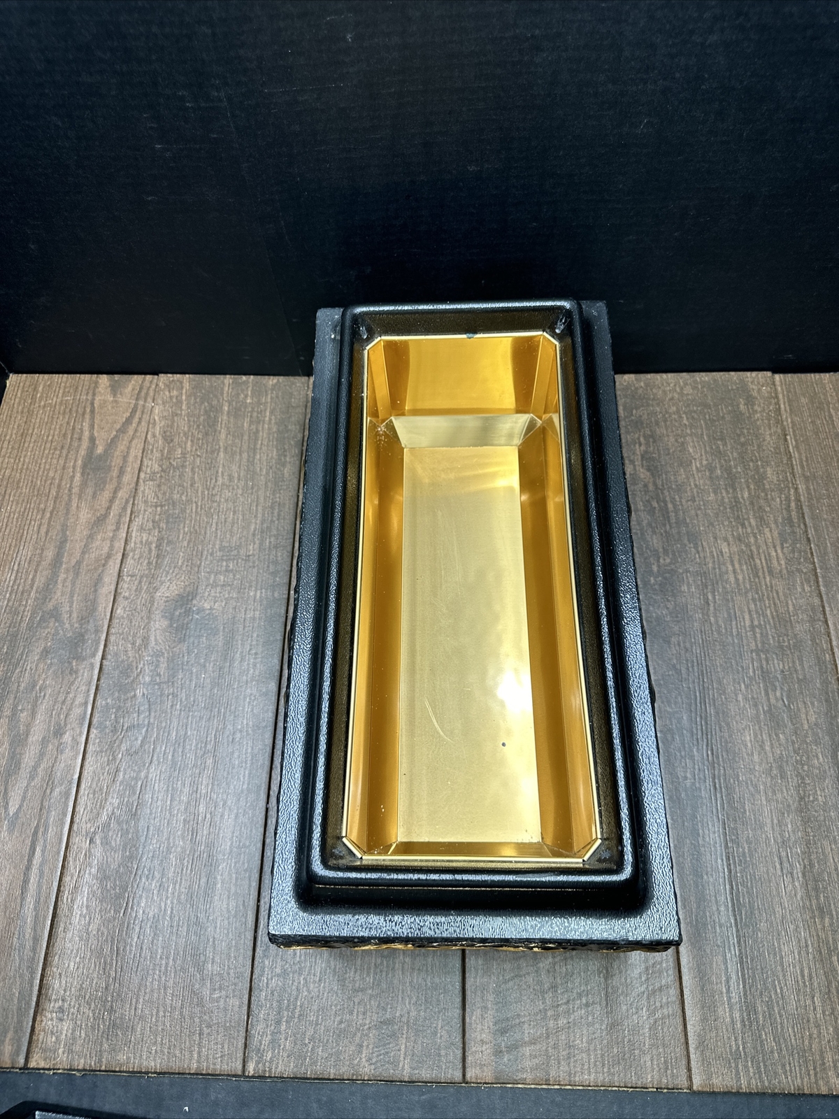 Vintage Wilbert Bronze Triune Salesman Sample Concrete Casket Burial Vault