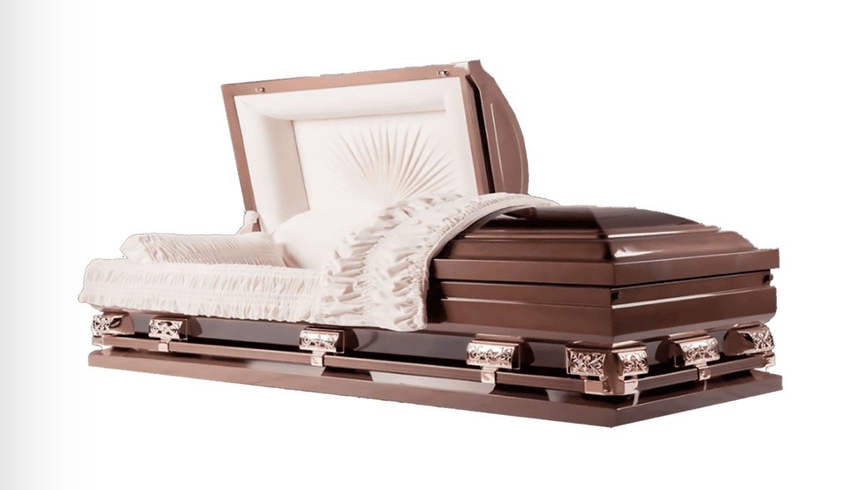 Casket Emporium – “Jefferson Blue” Economy Casket
