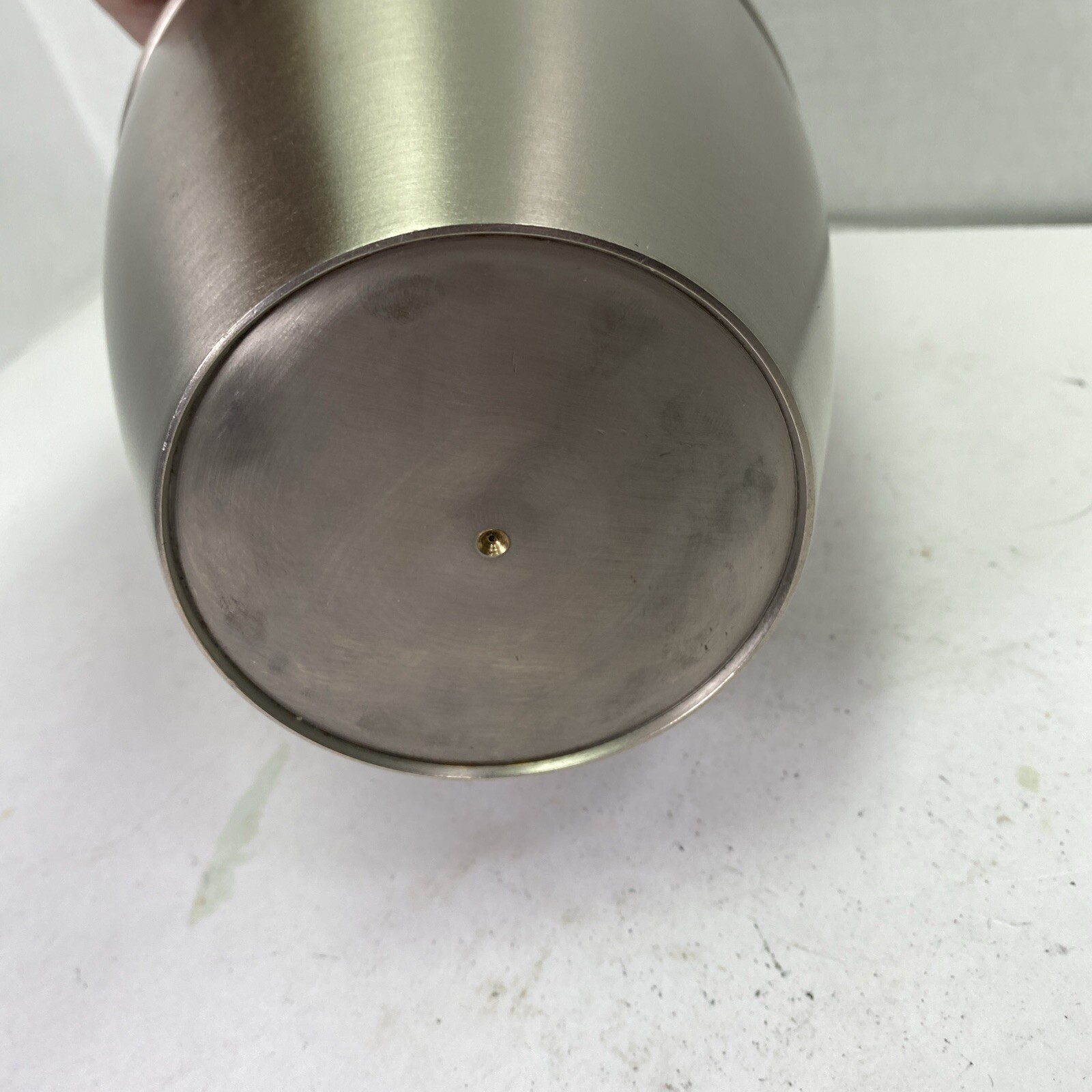 Pewter Finish Adult Large Metal Cremation Urn – Solid Brass- Screw top lid