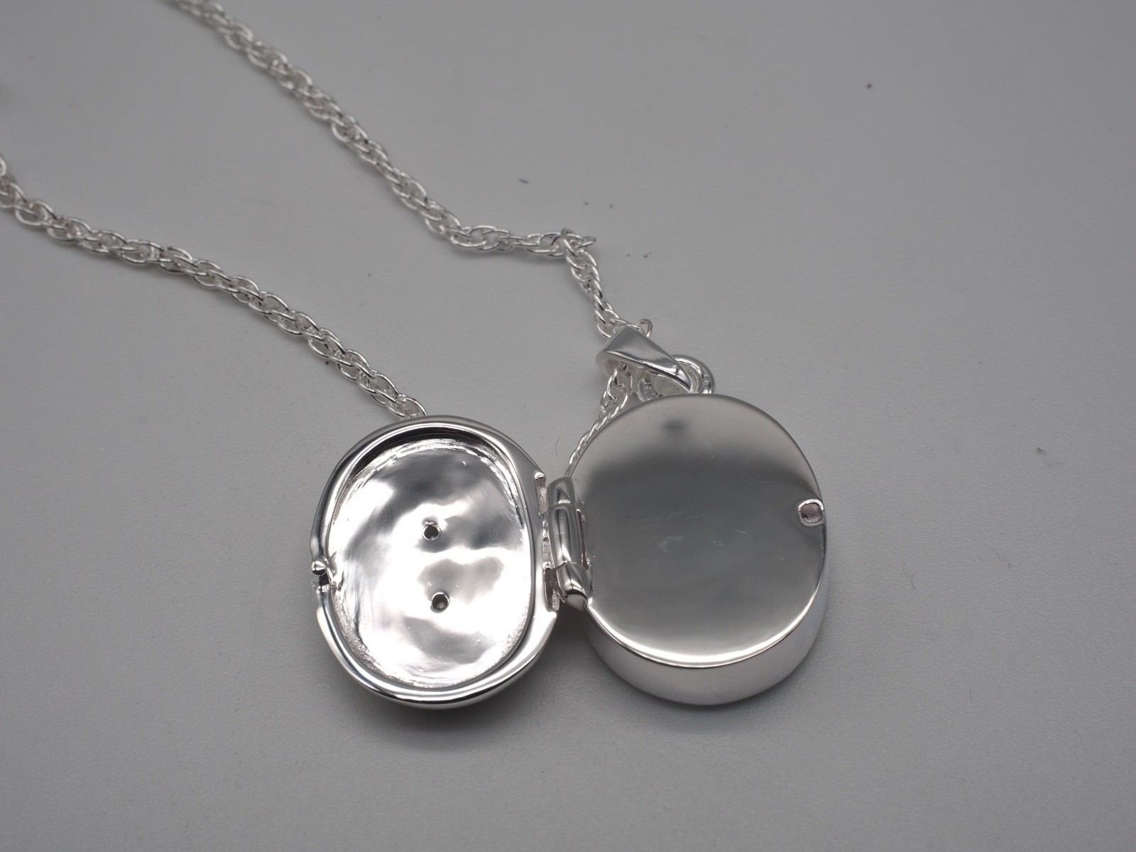 Oval Cross Locket Necklace 925 Silver Pendant Mop Stone Cremation Keepsake