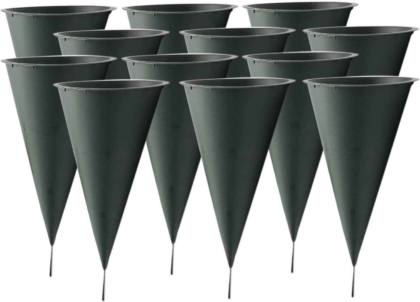 Elegant Cemetery Vases Set of 12 – Weather-Resistant Memorial Flower Holders