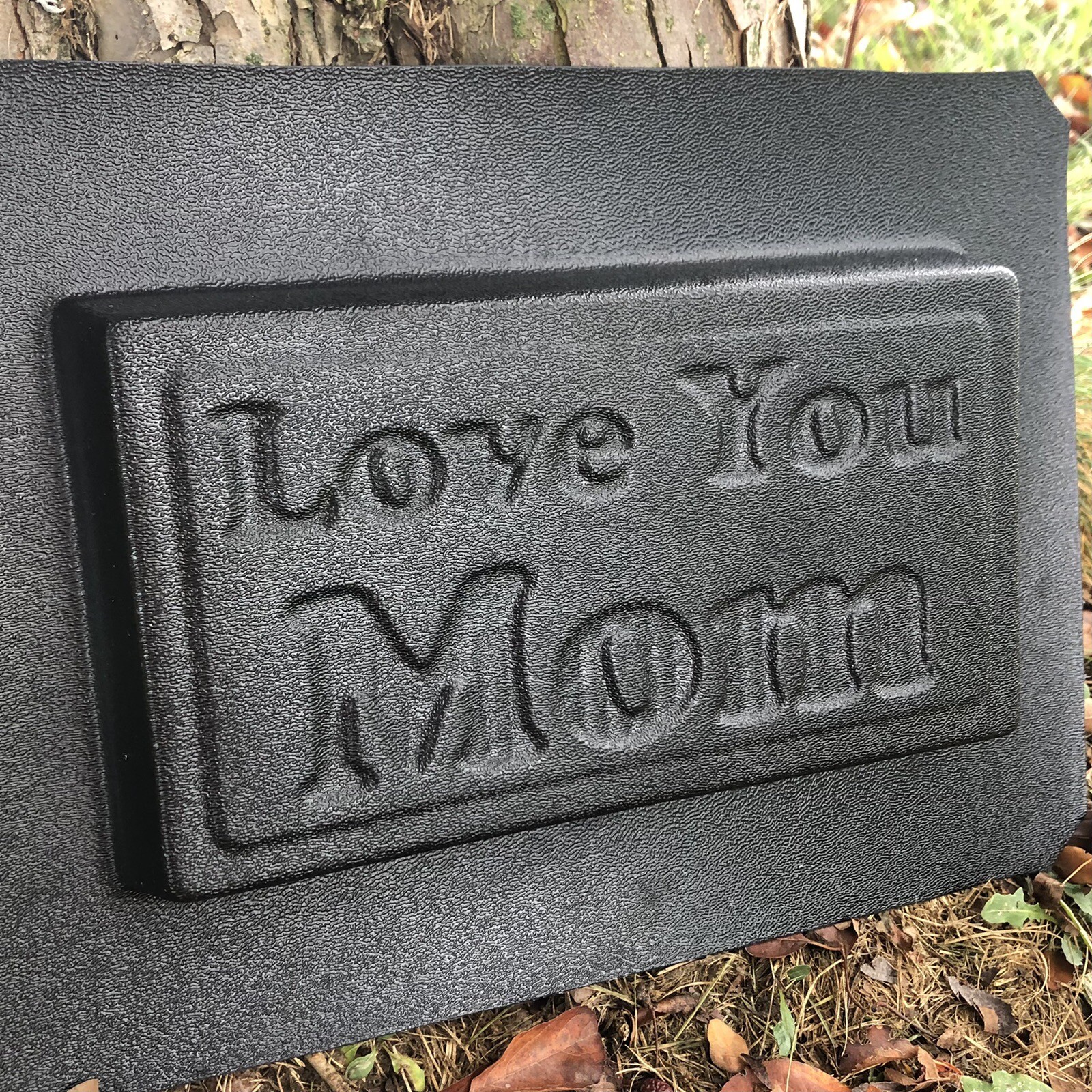 Memorial “Love You Mom” Plaque Stone ABS Plastic Mold for Concrete Or Cement