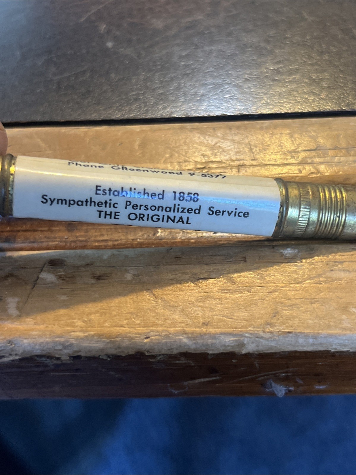 Vintage Toledo Ohio Burkenkamp Funeral Home Bullet Pencil