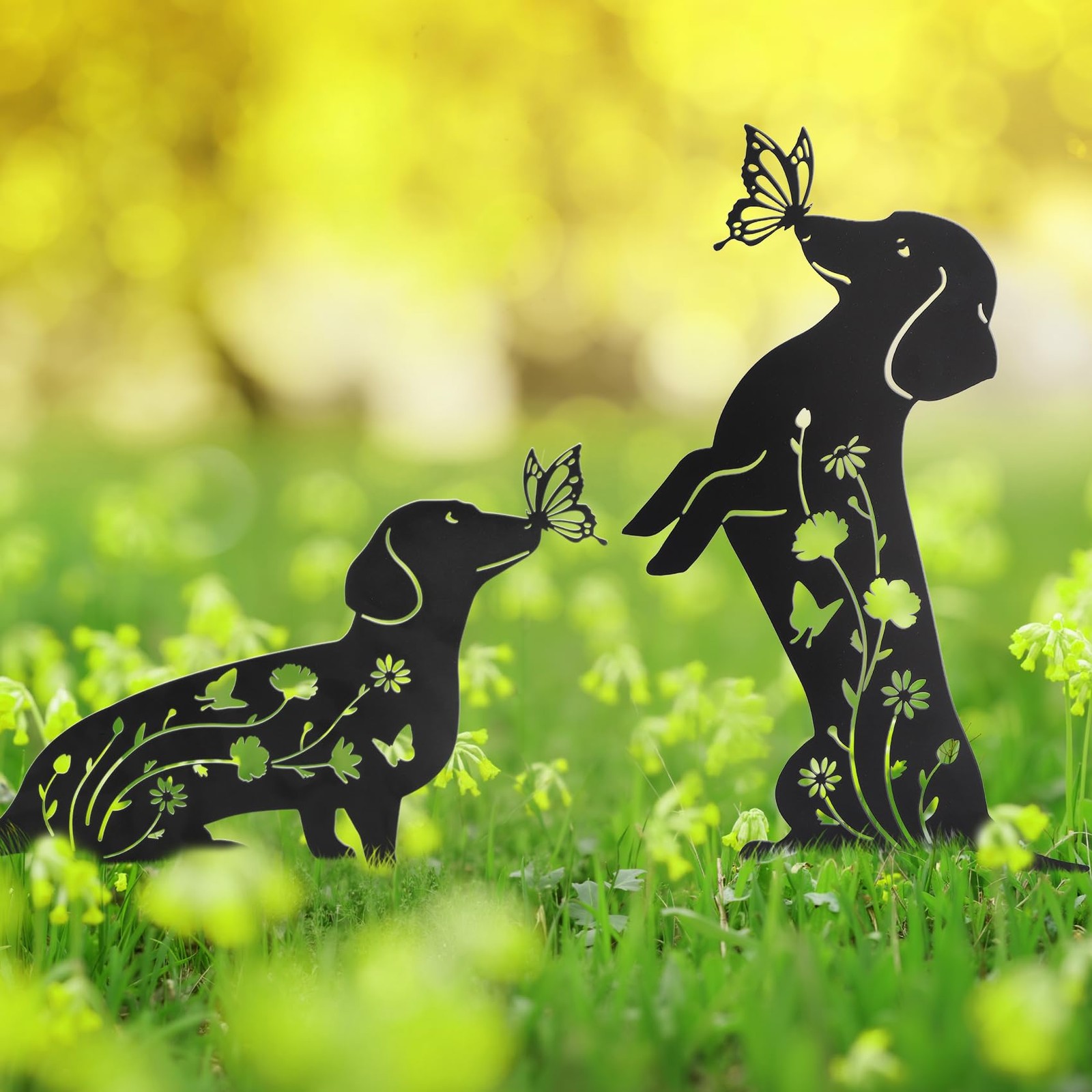 2 Packs Dachshund Garden Decor for Outside, Gardening Dachshund Gifts for /Me…