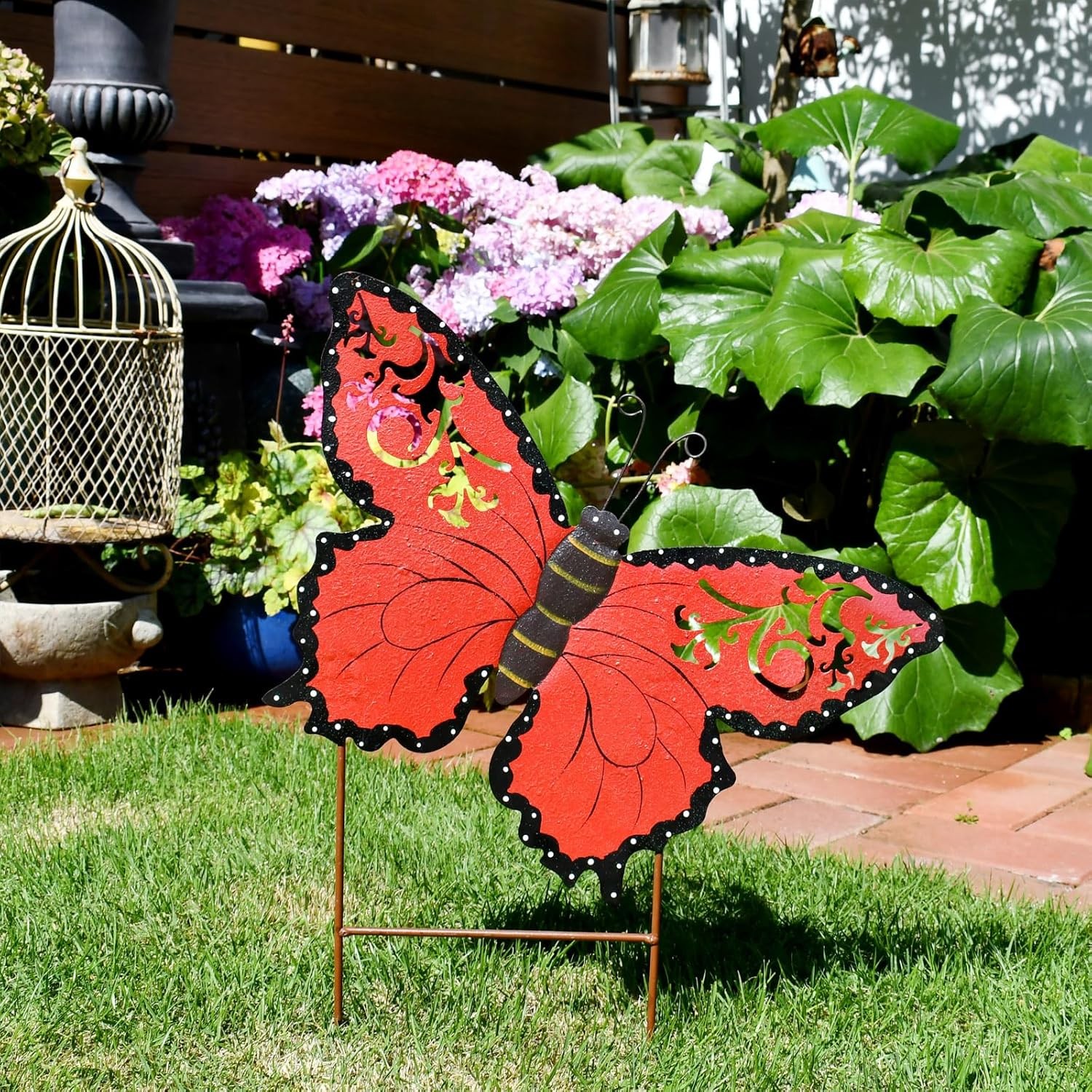 18.5″ H Butterfly Decorative Garden Stake Outdoor Spring Decoration Metal Yard